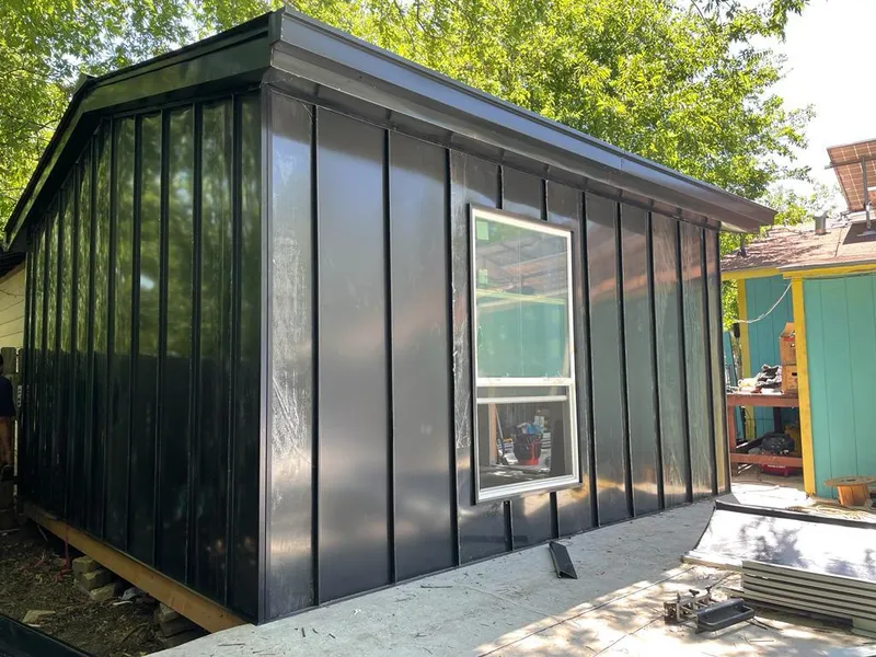 Black standing seam metal wall panels for Metal Roof Installation in Pittsburgh