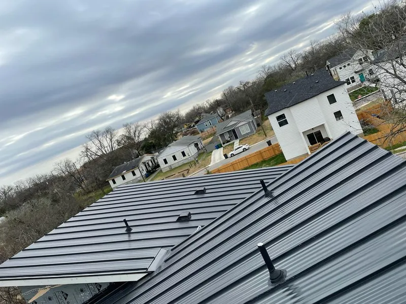 Standing seam metal roof panels with vents for Skylight Repair in Pittsburgh